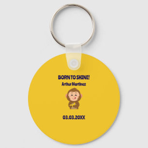 Llavero Cute Monkey Theme Boy Baby Shower