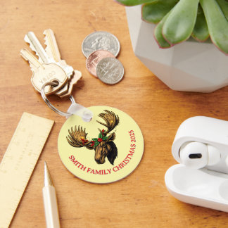 LLAVERO CUTE MOOSE CHRISTMAS DESIGN