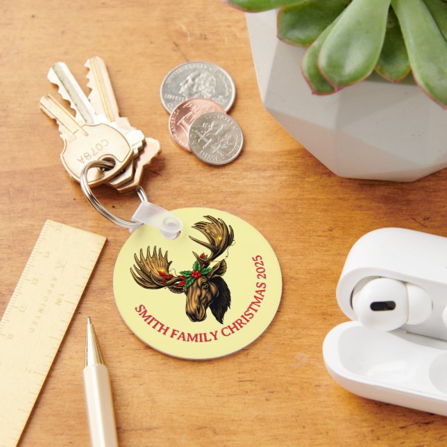 LLAVERO CUTE MOOSE CHRISTMAS DESIGN (Escritorio )