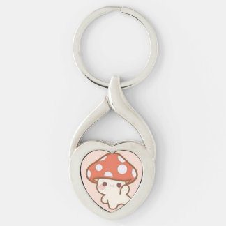 Llavero cute mushroom ghost keychain