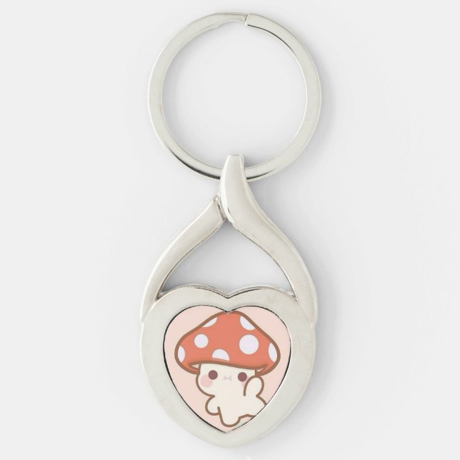 Llavero cute mushroom ghost keychain (Anverso)