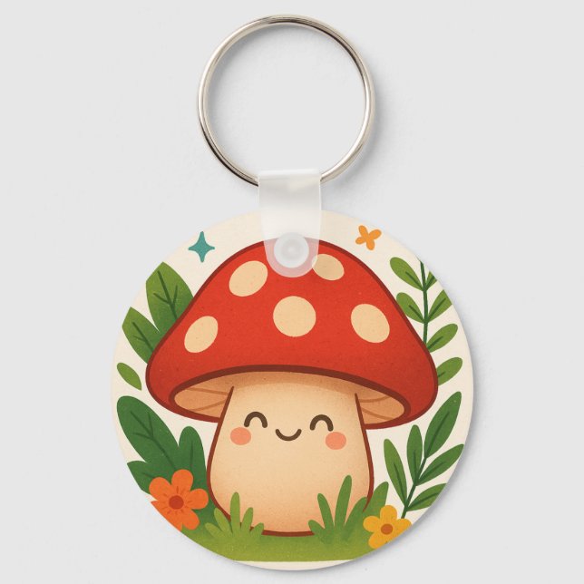 Llavero Cute Mushroom Keychain (Anverso)