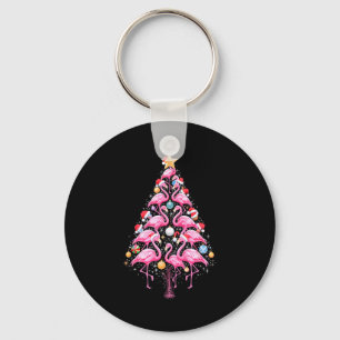 Llavero Cute Nk Flamenco Árbol de Navidad Sombrero Santa T