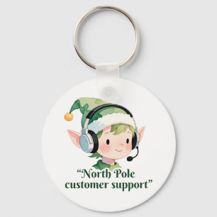 Llavero Cute North Pole elf ofrece asistencia al cliente