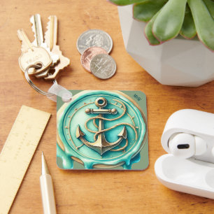Llavero Cute Ocean Anchor Personalizado