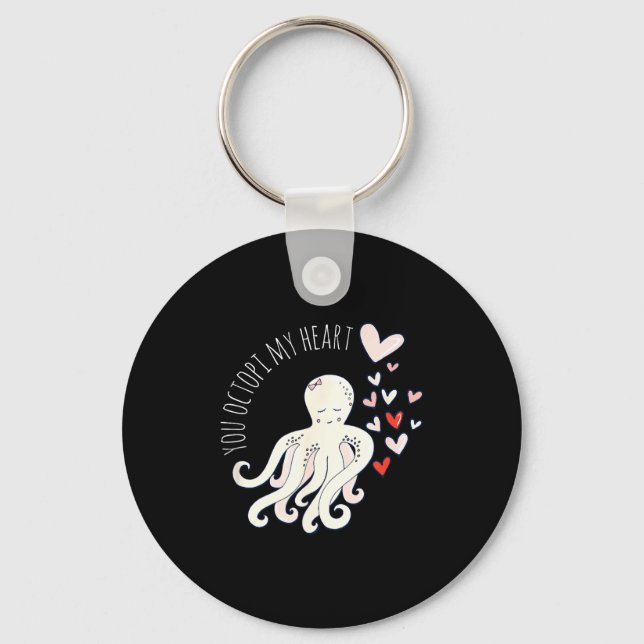 Llavero Cute Octopus, You Octo My Heart, Valentine  (Anverso)