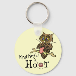 Llavero Cute Owl Knitting Keychain