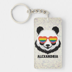 Llavero Cute Panda Bear Arcoiris LGBTQ