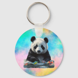 Llavero Cute Panda con sus juguetes