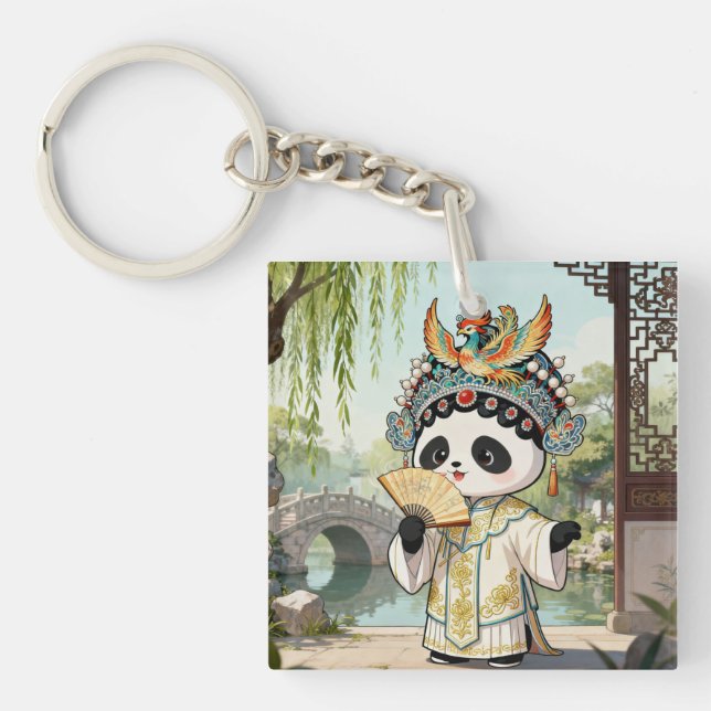 Llavero Cute Panda Opera Keychain (Frente)
