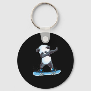 Llavero Cute Panda Snowboard Esquí Regalos Dabbing Panda