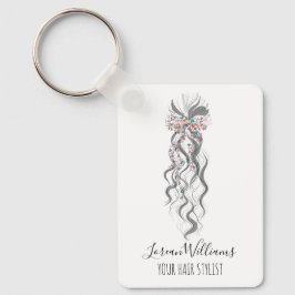 Llavero Cute Pastel Bride Wavy Hairstyle Hair Salon QR