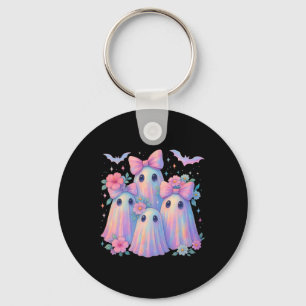 Llavero Cute Pastel Ghost Boo Crew Floral Mateo Halloween