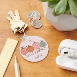 Llavero Cute Pastel Hola Calabaza Personalizada