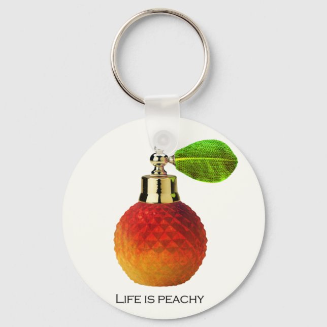 Llavero Cute Peach Pefrume "La vida es paz" Keychain (Anverso)