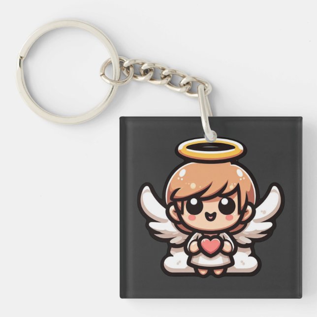 Llavero Cute Personalizado Angel (Frente)