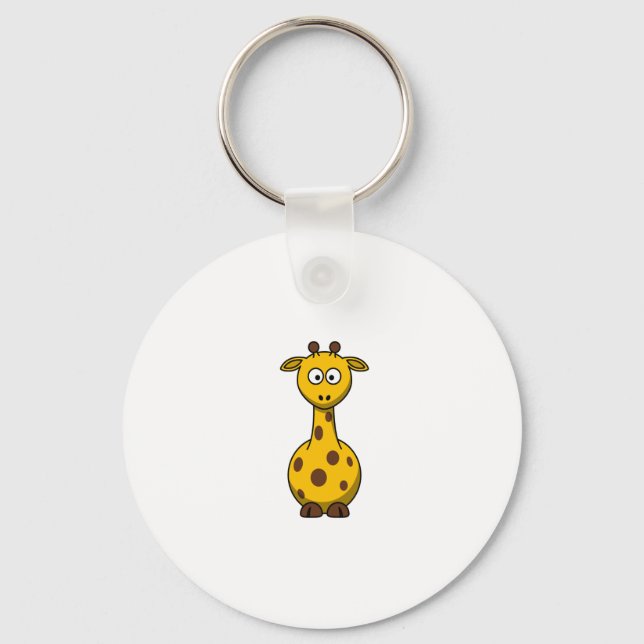Llavero Cute Personalizado Giraffe Clipart (Anverso)