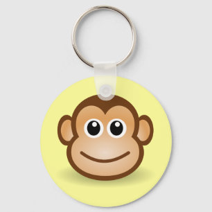 Llavero Cute Personalizado Happy Monkey Face
