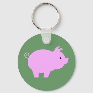 Llavero Cute Piglet Silhouette