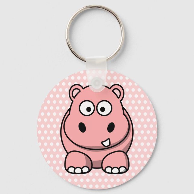 Llavero Cute Pink Hippo (Anverso)