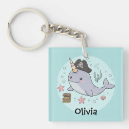 Llavero Cute Pirate Narwhal