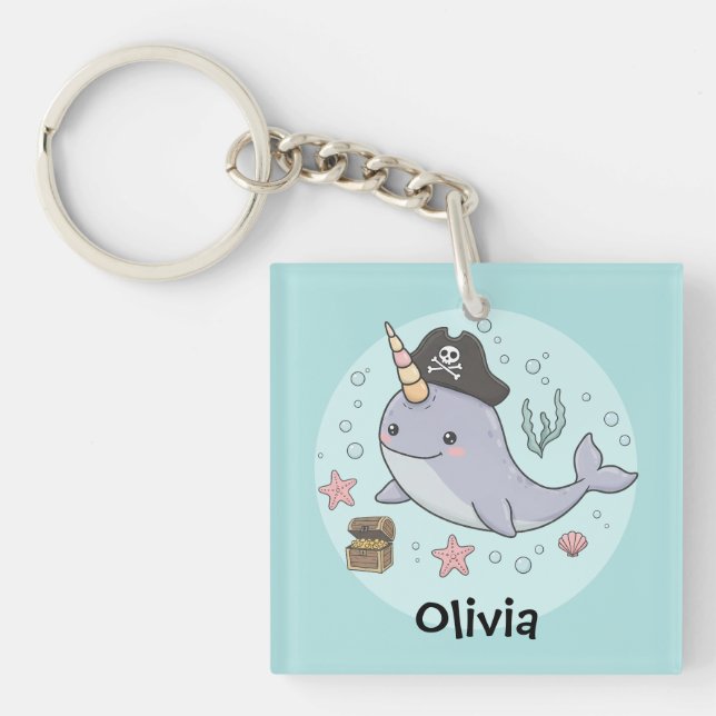 Llavero Cute Pirate Narwhal (Frente)