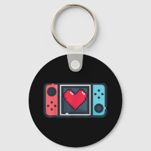 Llavero Cute Pixel Gamer Día de San Valentín T Para Hombre