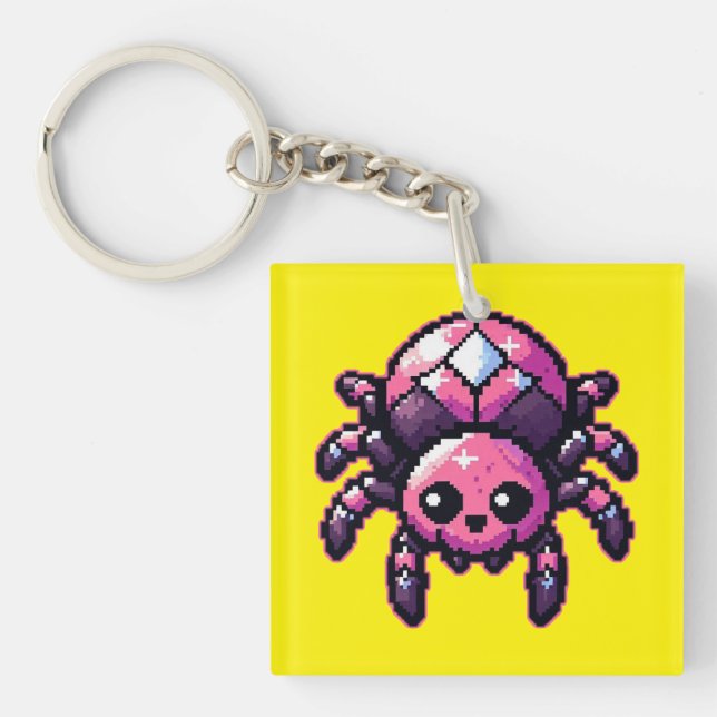 Llavero Cute Pixel Spider (Frente)