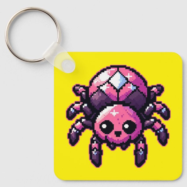 Llavero Cute Pixel Spider (Anverso)