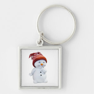 LLAVERO CUTE PLAYFUL SNOWMAN
