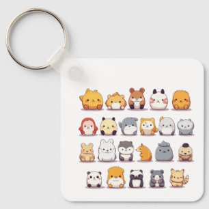 Llavero Cute Plushie Animales Japoneses Anime Chibi Art