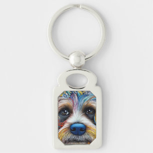 Llavero Cute Pop Art Terrier