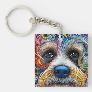 Llavero Cute Pop Art Terrier