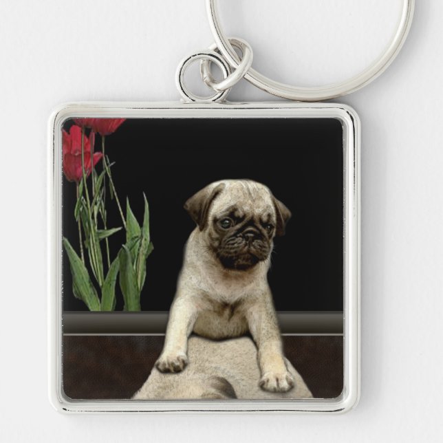 Llavero Cute Pug Puppy Dog Lovers Gift Series (Frente)
