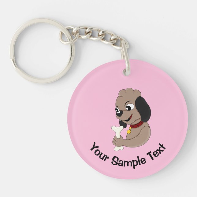 Llavero Cute puppy dog keychain (Frente)
