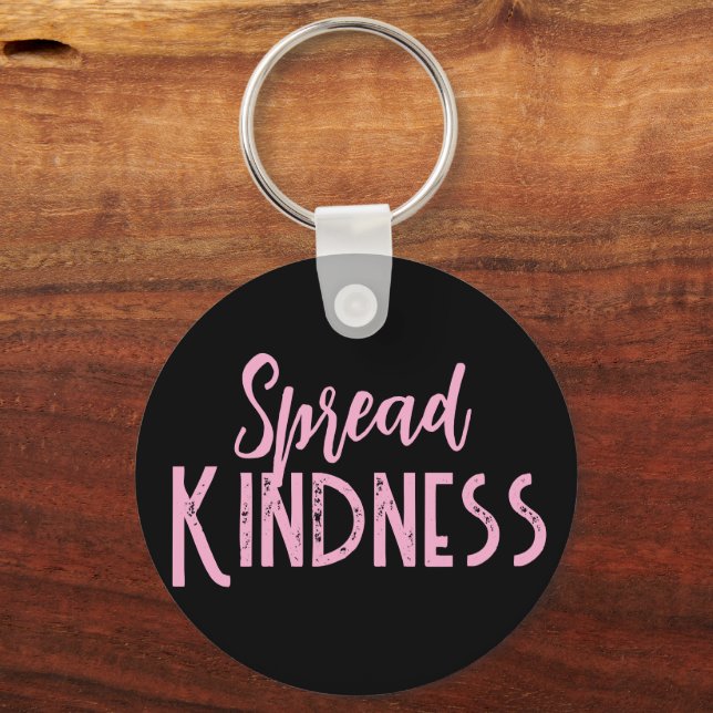 Llavero Cute Purple & Black Spread Kindness Key Chain  (Reverso )