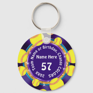 Llavero Cute púrpura, Personalizado turquesa, cadenas de d