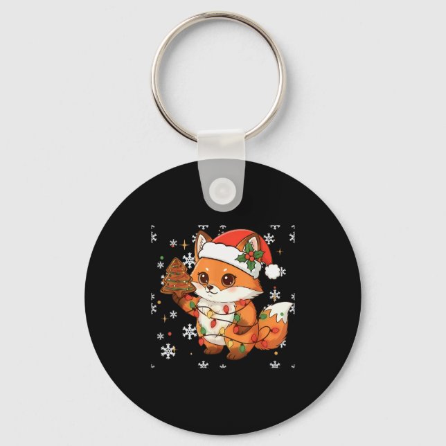Llavero Cute Racoon Lights Tree Cake Funny Xmas Merry Chri (Anverso)