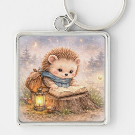 Llavero Cute Reading Woodland Hedgehog