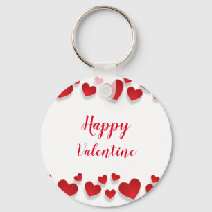 Llavero Cute Red Feliz Corazones de Amor de San Valentín