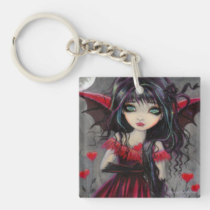 Llavero Cute Red Hearts Hada Vampiro