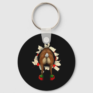 Llavero Cute Reindeer Butt Breakthrough Navidad 
