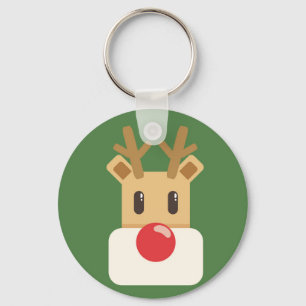 Llavero Cute Reindeer Head Cartoon