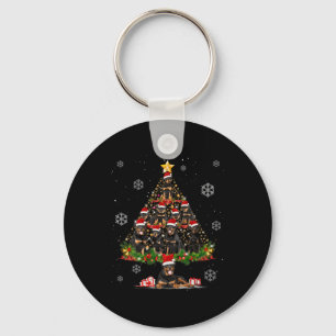 Llavero Cute Rottweiler Dog Amantes De Árbol De Navidad Lu