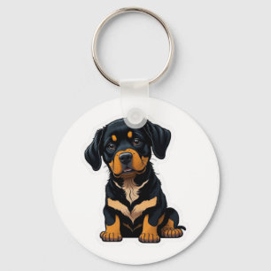 Llavero Cute Rottweiler - Regalos para los dueños de perro