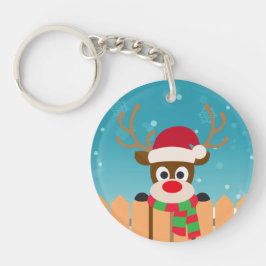 Llavero Cute Rudolph El Reno De La Nariz Roja | Keychain