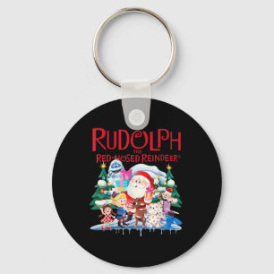 Llavero Cute Rudolph La especificación de los Navidades de