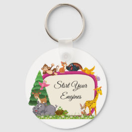 Llavero Cute Safari, vegetación animal, ducha de bebé