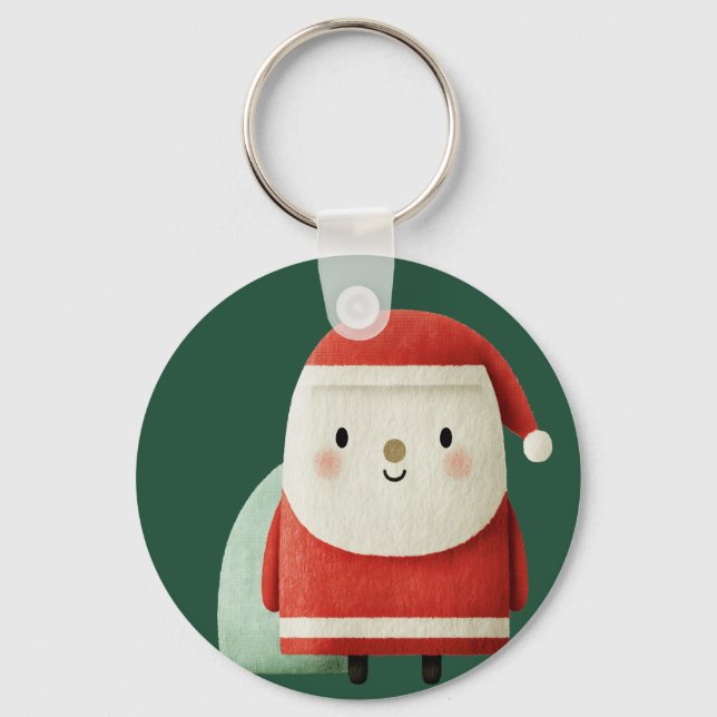 Llavero Cute Santa Claus Minimalista (Anverso)