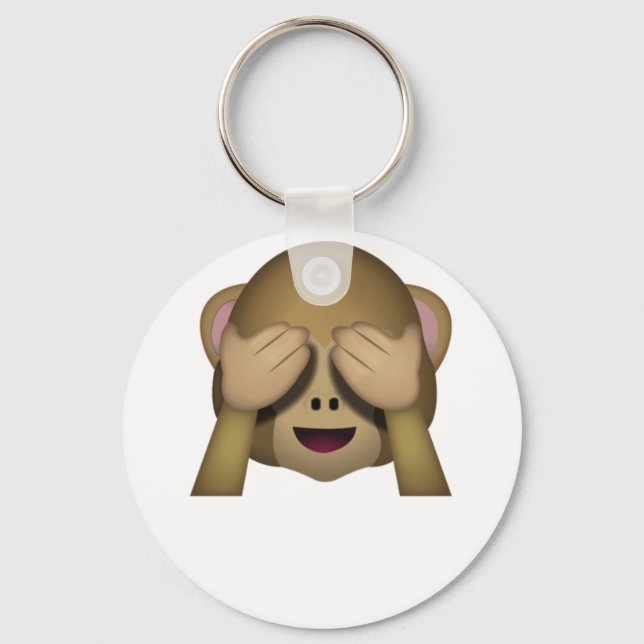 Llavero Cute See No Evil Monkey Emoji (Anverso)